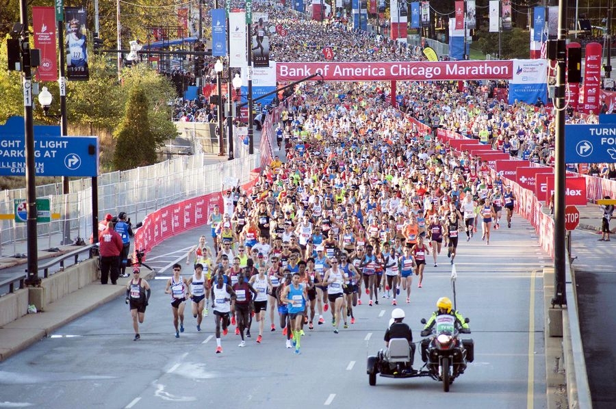 Schnell und mega groß - der Chicago Marathon. Foto: Bank of America Chicago Marathon