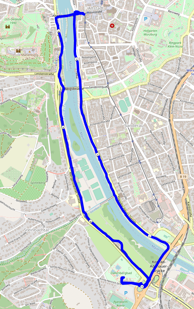 Firmenlauf Würzburg Streckenverlauf