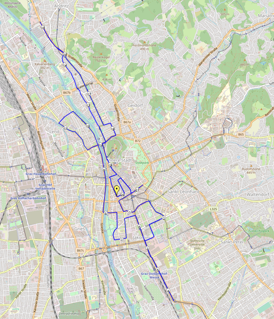Graz Marathon Strecke