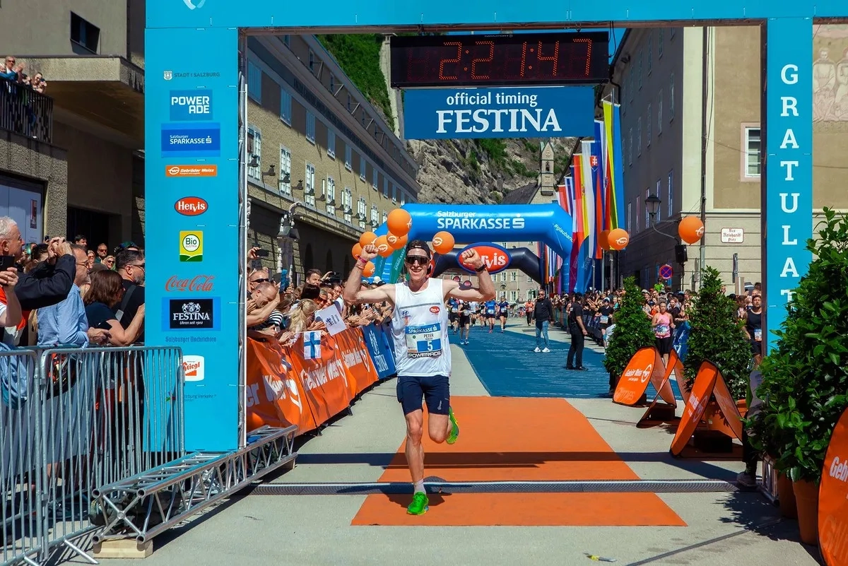 Peter Herzog bei seinem Sieg beim Salzburg Marathon 2024