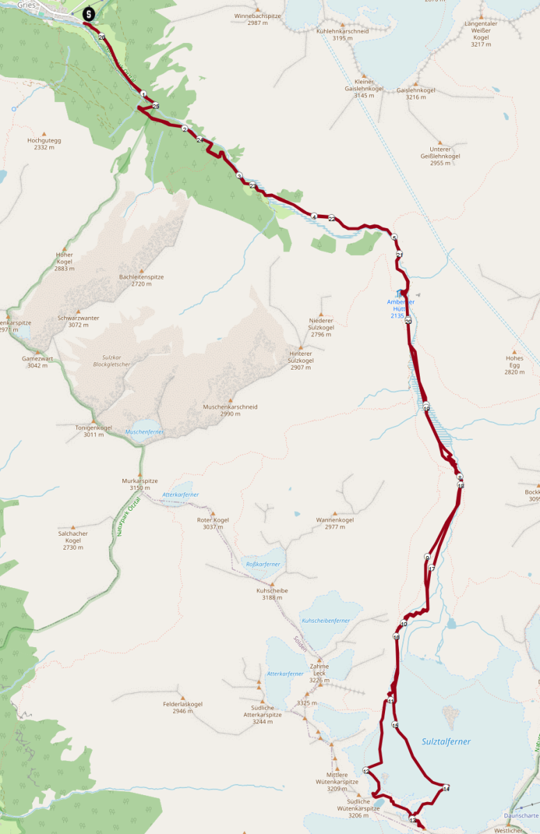 Streckenplan Skitour Windacher Daunkogel