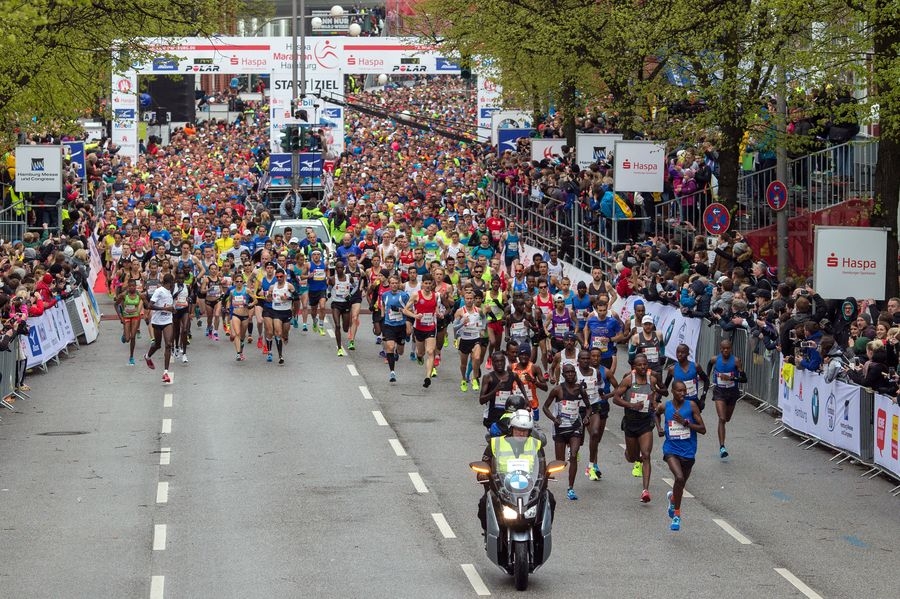 Der Marathon Hamburg ist der größte Frühjahrs-Marathon in Deutschland. Foto (c) haspa marathon hamburg
