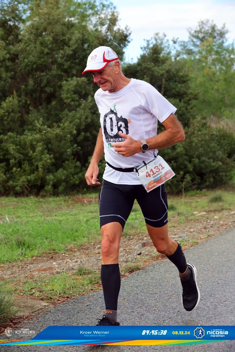 Nicosia Marathon 2024 mit Werner Kroer