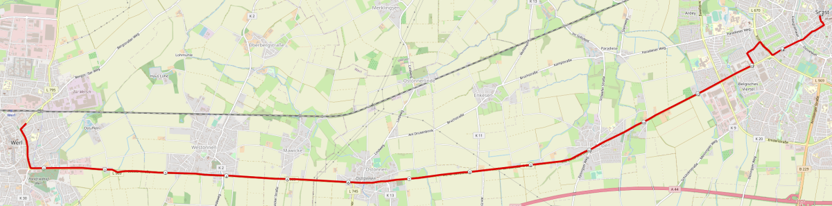 Strecke Silvesterlauf Werl Soest