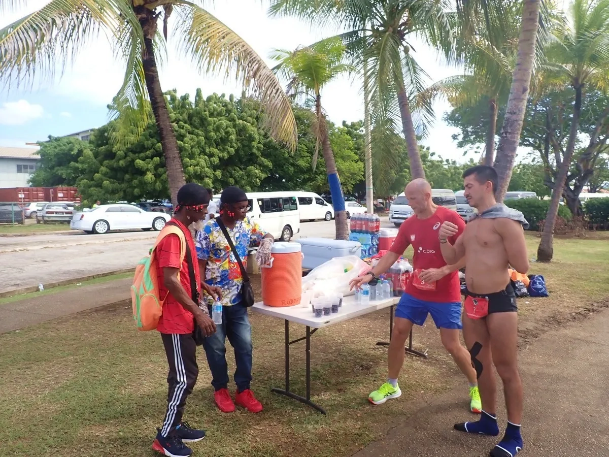 Barbados Marathon: Versorgungsstelle