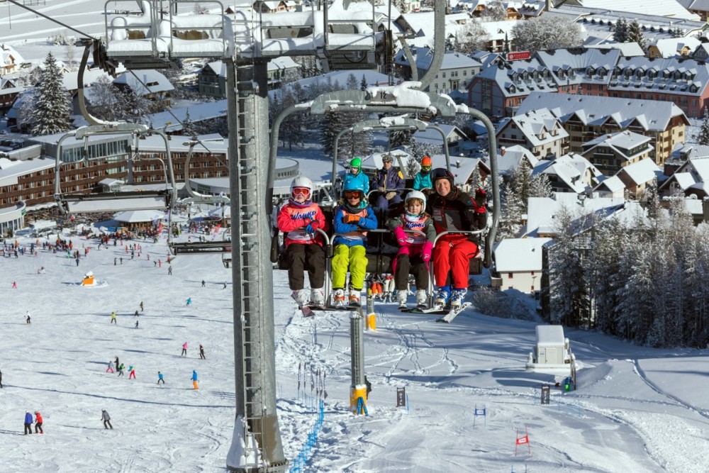 Skifahren in Kranjska Gora. Foto: RTC Žičnice, Kranjska Gora, d.d.