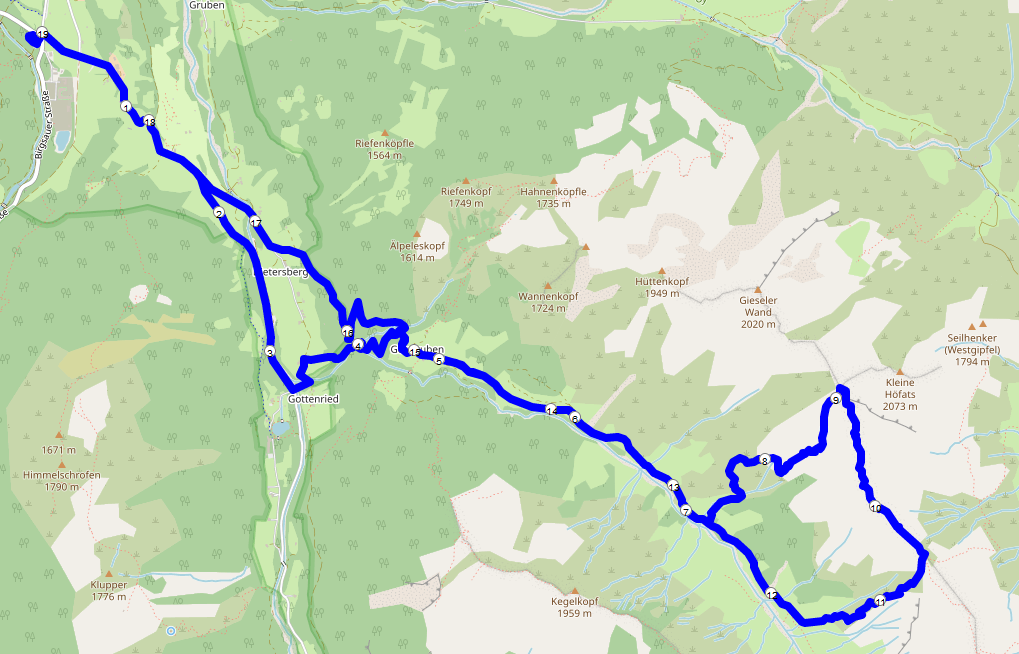 Höfats-Überschreitung Strecke