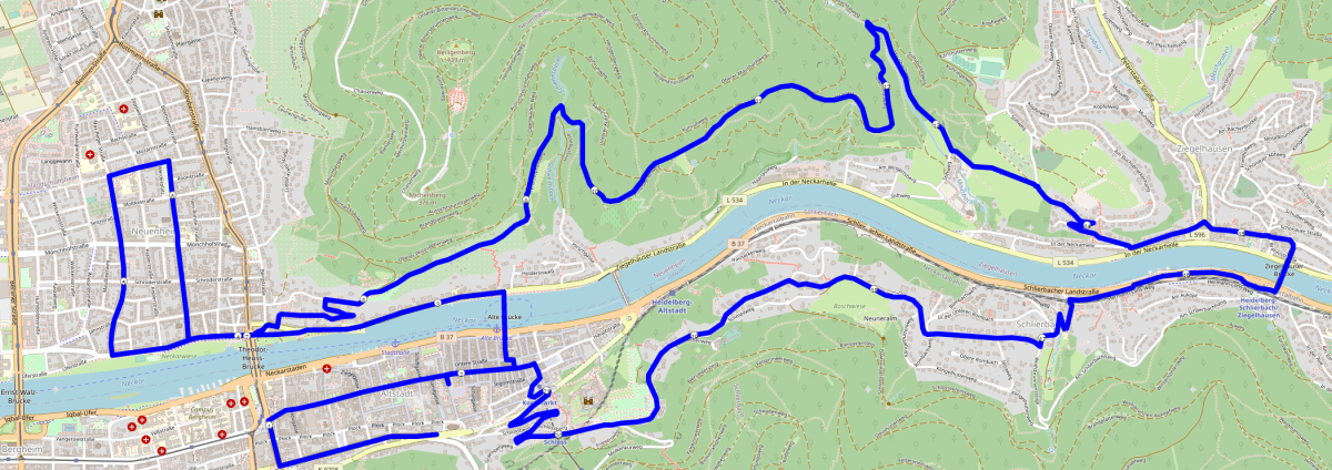 Halbmarathon Heidelberg Strecke