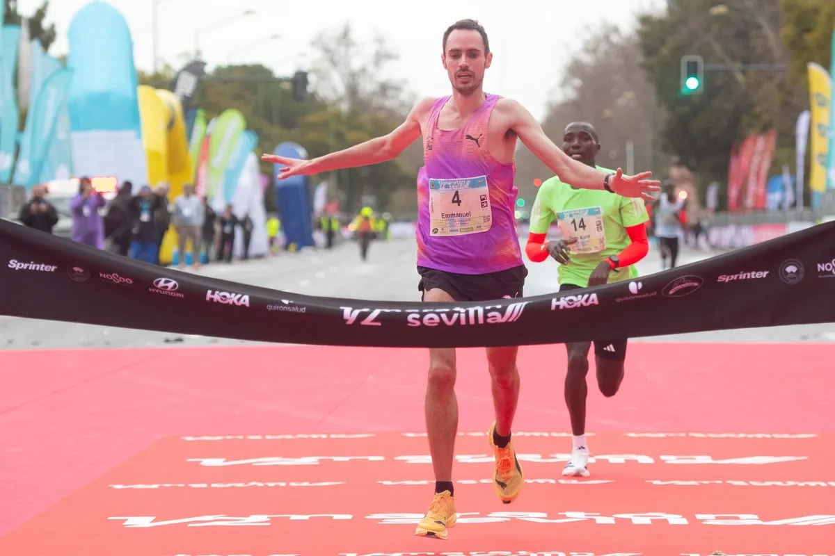 Medio Maratón de Sevilla 2026: Sieger Emmanuel Roudolff (© Veranstalter)