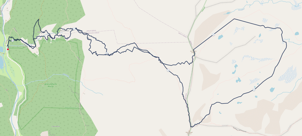 Skitour Roter Kogel & Sömen: Streckenplan