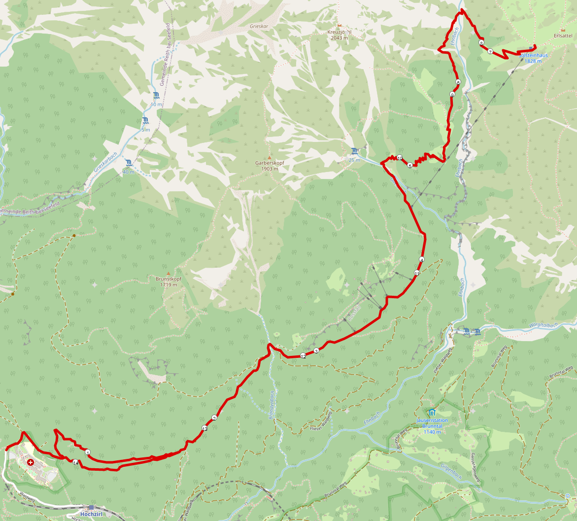 Strecke Solsteinhaus