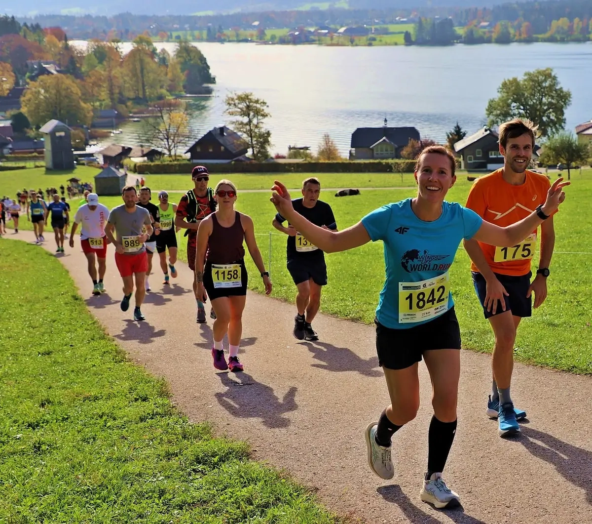 Gute Stimmung beim Wolfgangseelauf