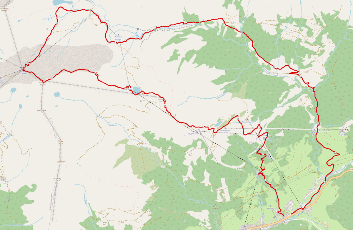 Strecke Kreuzjoch Rundtour