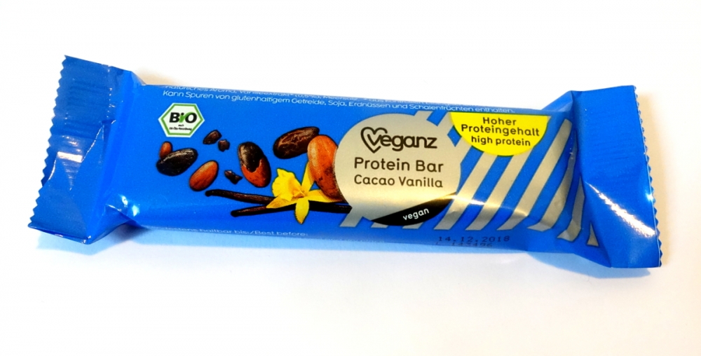 Energieriegel "Veganz Bio Protein Bar" im Test
