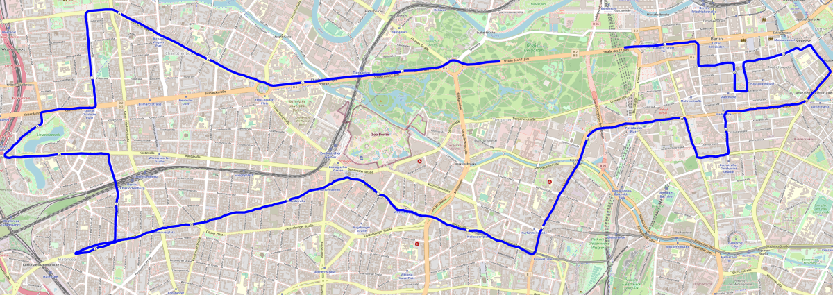 Strecke Berliner Halbmarathon