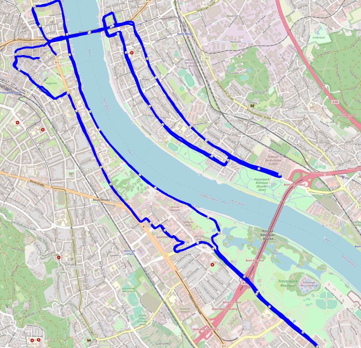 Bonn Marathon Streckenverlauf