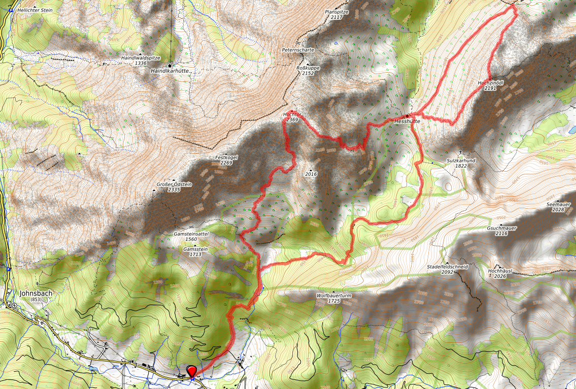 Route bzw. Strecke Hochtor Route bzw. Strecke Hochtor