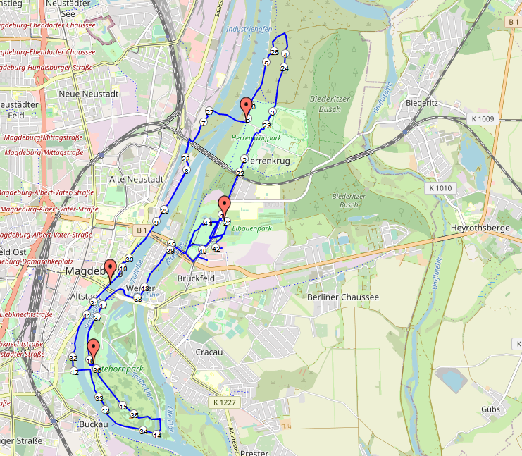Magdeburg Marathon Strecke