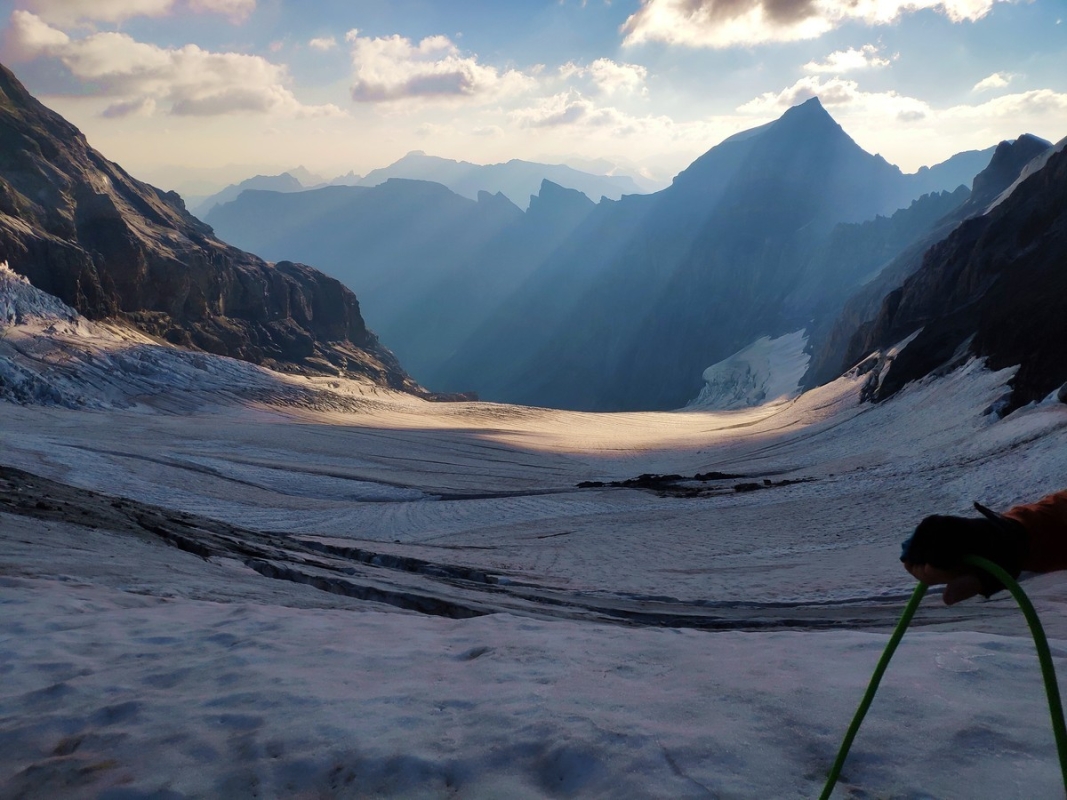 Bifertenstock (halb rechts) vom Bifertengletscher aus Bifertenstock (halb rechts) vom Bifertengletscher aus