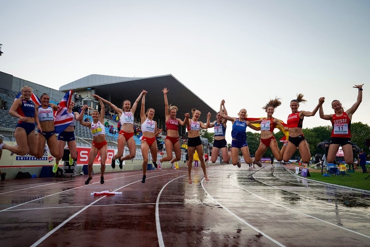 Teilnehmerinnen bei der Leichtathletik U23-EM im Jahr 2021. Foto: © ÖLV / Coen Schilderman Teilnehmerinnen bei der Leichtathletik U23-EM im Jahr 2021. Foto: © ÖLV / Coen Schilderman