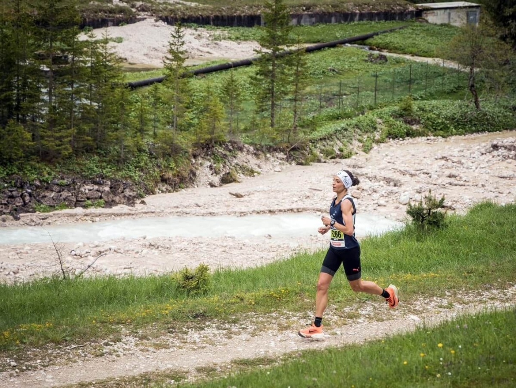 Cortina-Toblach Run 2023 mit Sarah Giomi, Foto: © Areaphoto Cortina-Toblach Run 2023 mit Sarah Giomi, Foto: © Areaphoto