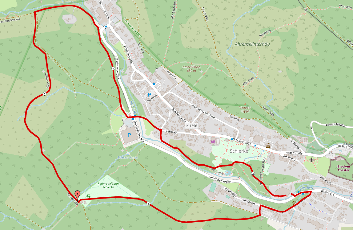 Strecke Schierker Sommerlauf Strecke Schierker Sommerlauf
