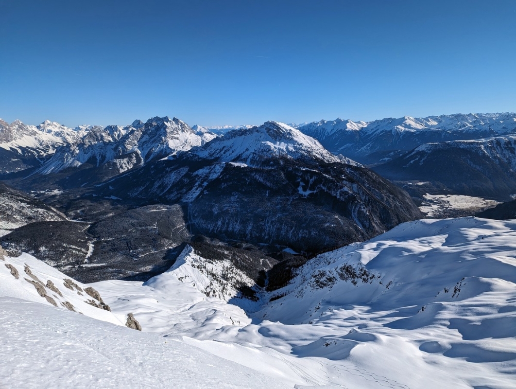 Blick vom Tagweidkopf auf den Wannig im Winter 2024 Blick vom Tagweidkopf auf den Wannig im Winter 2024