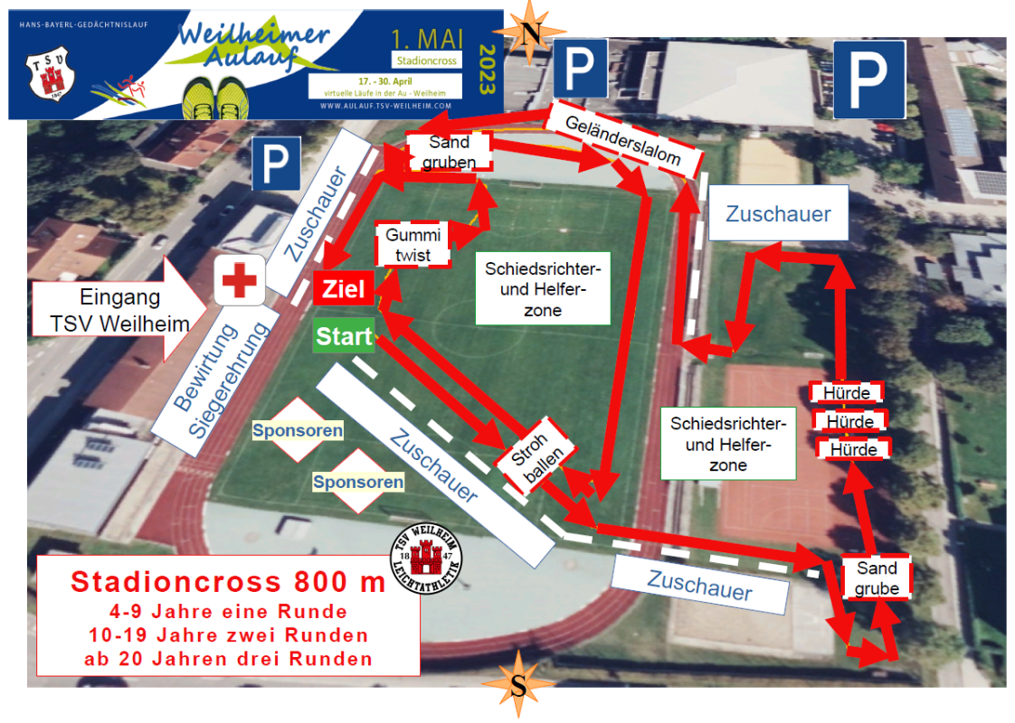Weilheimer Stadioncross Aufbau der Strecke Weilheimer Stadioncross Aufbau der Strecke