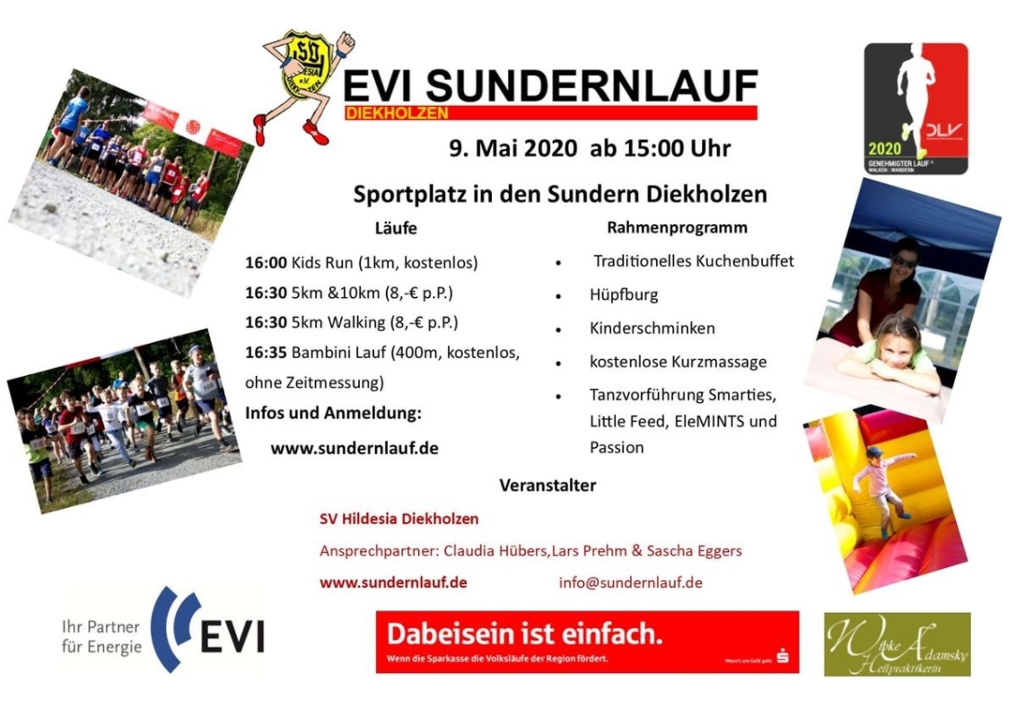 Sundernlauf Diekholzen 2020, Grafik: Veranstalter Sundernlauf Diekholzen 2020, Grafik: Veranstalter