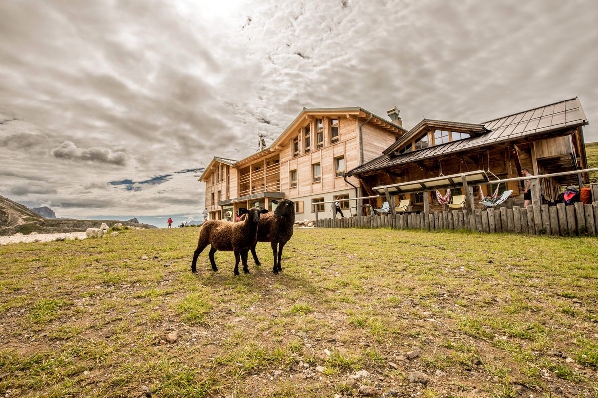 Plattkofelhütte Fassajoch (Rifugio Sasso Piatto), Foto vom Pächter der HÜtte Plattkofelhütte Fassajoch (Rifugio Sasso Piatto), Foto vom Pächter der HÜtte