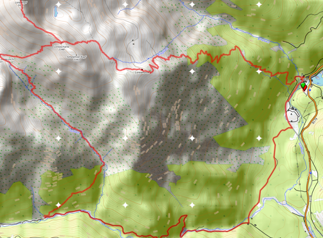 Loreakopf Route Loreakopf Route