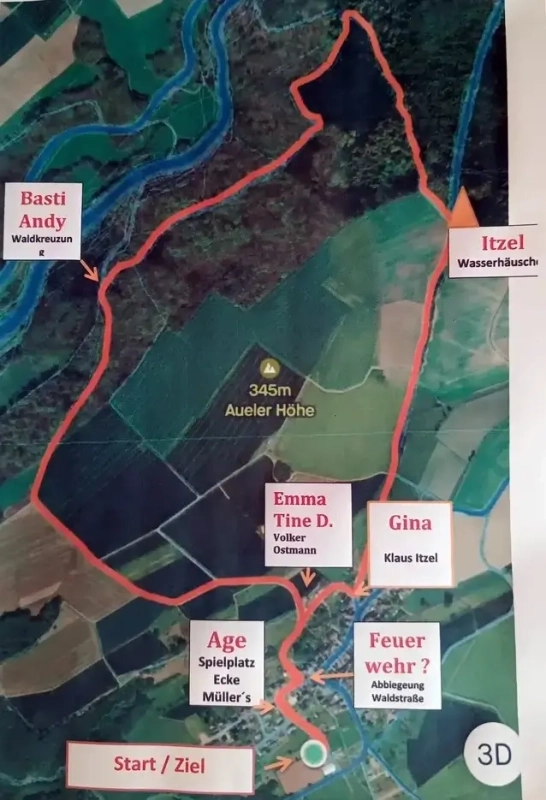 Strecke Laufevent des TV Reitzenhain Strecke Laufevent des TV Reitzenhain