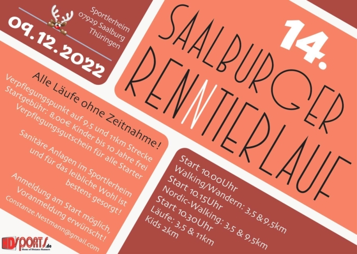 Saalburger Renntierlauf 2023 Flyer
