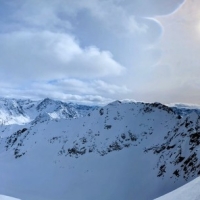 Skitour Hochreichkopf 25: Panorama vom Gipfel.