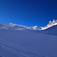 Skitour Murkarspitze 08: Die Murkarspitze ganz hinten gut in Sichtweite.