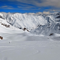 Skitour K2, Bild 23: Blick vom Mittleren Löcherferner retour.