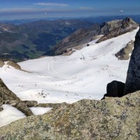 Olperer Südostgrat 33: Noch einmal ein Blick auf das Skigebiet