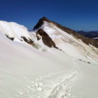 Monte Cevedale Hochtour 45: Den Spuren bis zur Zufallspitze folgen