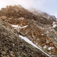 Bernina-Überschreitung 21: Und der Beginn des eigentlichen Biancogrates ist schon in unmittelbarer Nähe