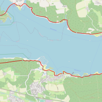 Halbmarathon-Strecke beim Seenlandmarathon