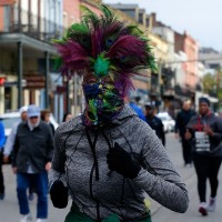 Runners dress the part as they pass through the iconic French Quarter on the 2019 Humana Rock &#039;n&#039; Roll New Orleans 5K presented by Brooks Saturday, February 9 (Photo Credit: Jonathan Bachman/Getty Images for Rock &#039;n&#039; Roll Marathon Series)
