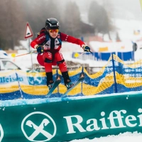 Marmotta Trophy: Action beim Mixed Relay mit Caroline Ulrich.