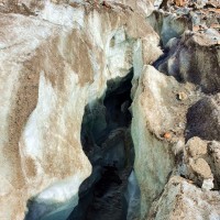 Wilde Leck 44: Einige große Spalten am Gletscherrand