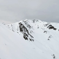 Skitour Peistakogel 07: Blick vom Gipfel Richtung Hohe Wasserfalle