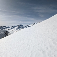 Skitour Guslarspitzen 11: Blick auf den Hintereisferner