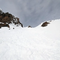 Skitour Hohe Wasserfalle: Kurz vor der Gipfelrinne