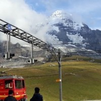 Eiger-Überschreitung-via-Mittellegigrat-1: Start zur Tour. Vom Bahnhof Grindelwald Grund geht es über die Kleine Scheidegg (Bild) Zur Station Eismeer
