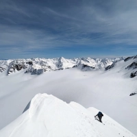 Skitour Schuchtkogel 34: Panorama beim Abstieg.