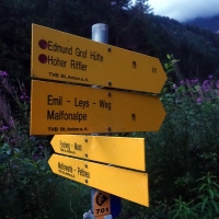 Bergtour-Hoher-Riffler-6: Danach folgt man immer der Beschilderund zum Hohen Riffler bzw. zur Edmund Graf Hütte