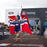 Der alte und neue Weltmeister im Trail Short Stian Hovind Angermund aus Norwegen. Foto: © WMTRC 2023 / roast media